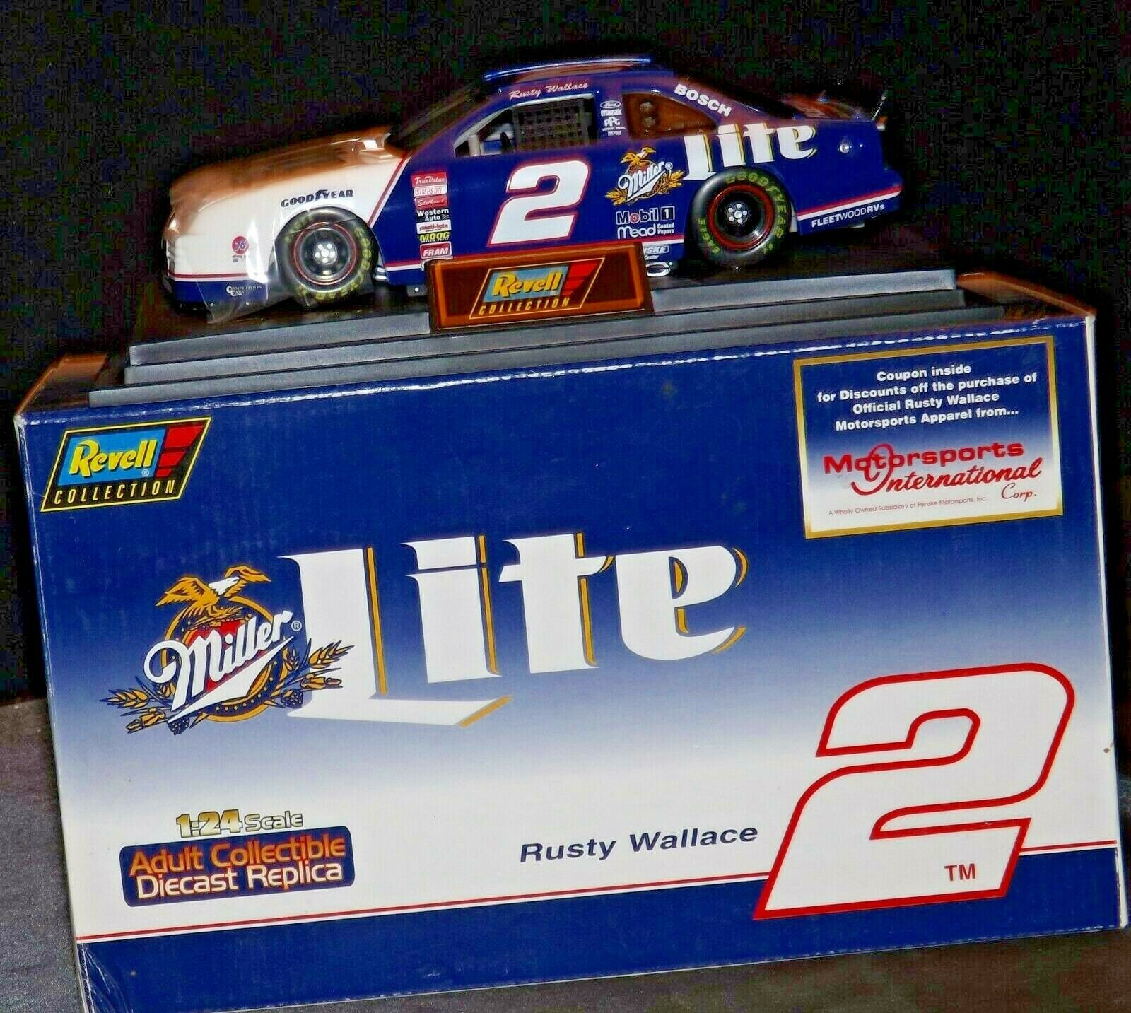 New 1997 Revell 1:24 Diecast NASCAR Rusty Wallace Miller Lite Thunderbird Flawed 