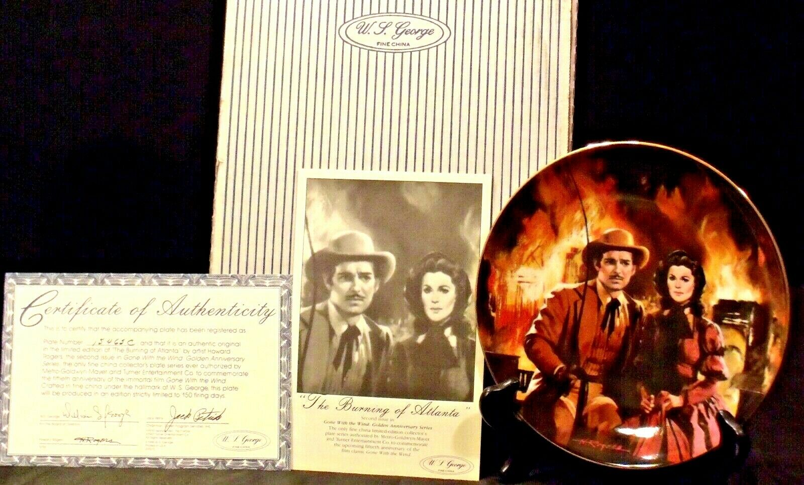 Gone With the Wind golden anniversary the burning of Atlanta commemorative plate