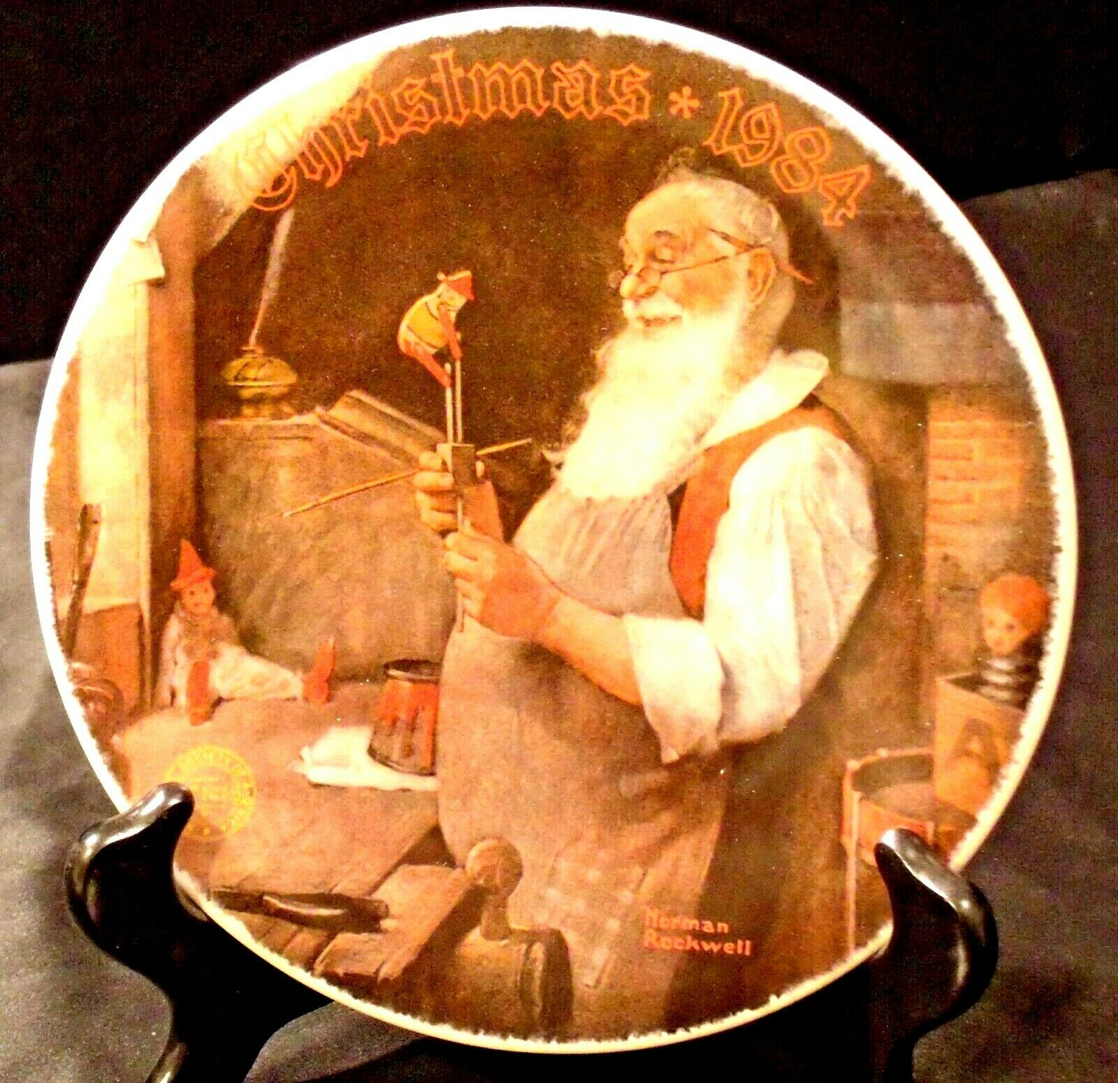 Christmas 1984 Norman Rockwell Plate Knowles AA20-CP2197 – Angels Auction