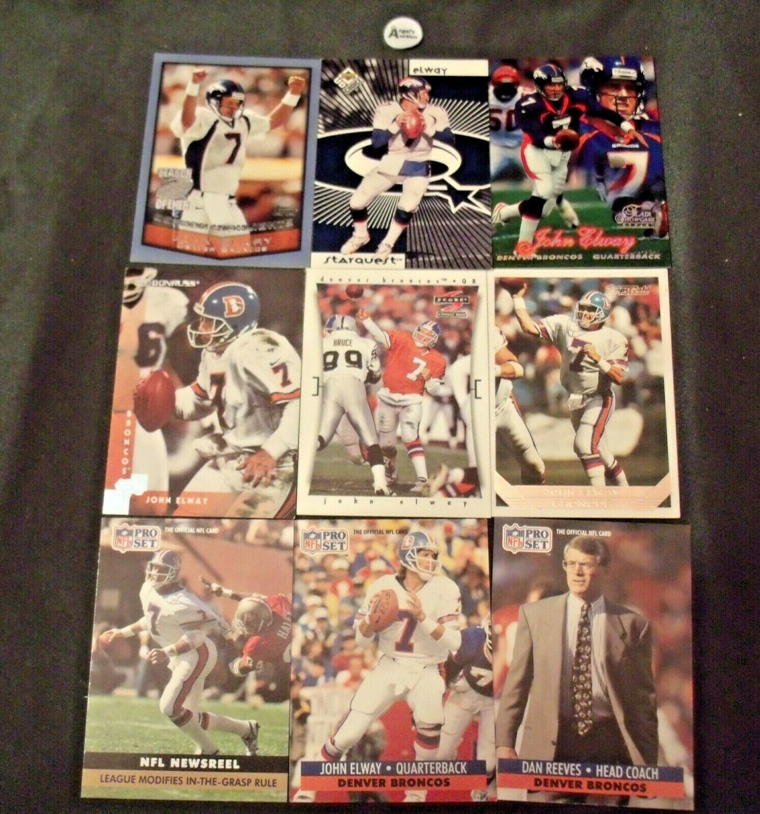 John Elway Denver Broncos Trading Cards Set