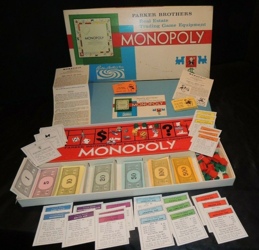 Monopoly Parker Brothers 1961 Aa20-7196 Vintage – Angels Auction