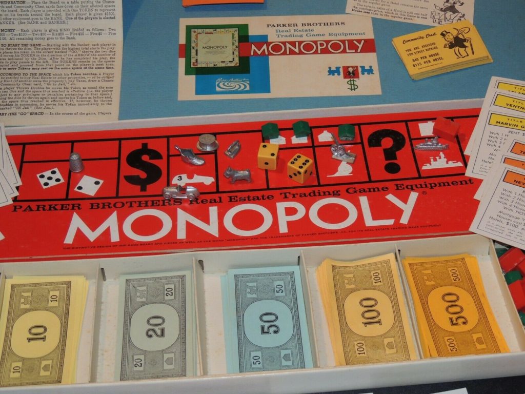 Monopoly Parker Brothers 1961 AA20-7196 Vintage – Angels Auction