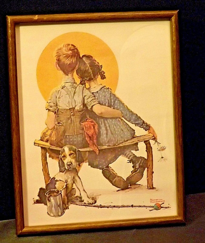 1972 Picture Print of Little Spooners Norman Rockwell AA20-2354 ...