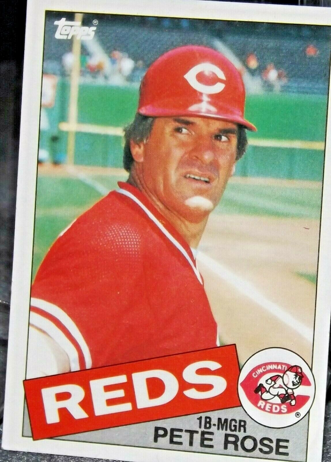 Original Vintage Poster Pete Rose MLB Cincinnati Reds Head 