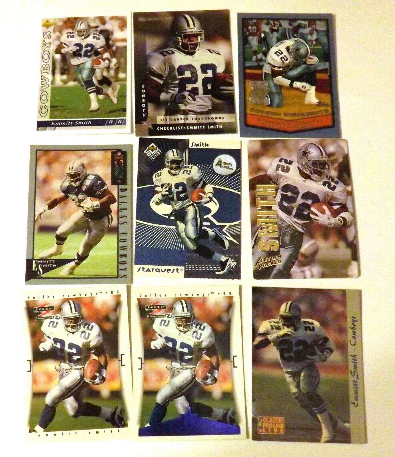 Emmitt Smith #22 Dallas Cowboys Football Trading Cards AA-191704vv