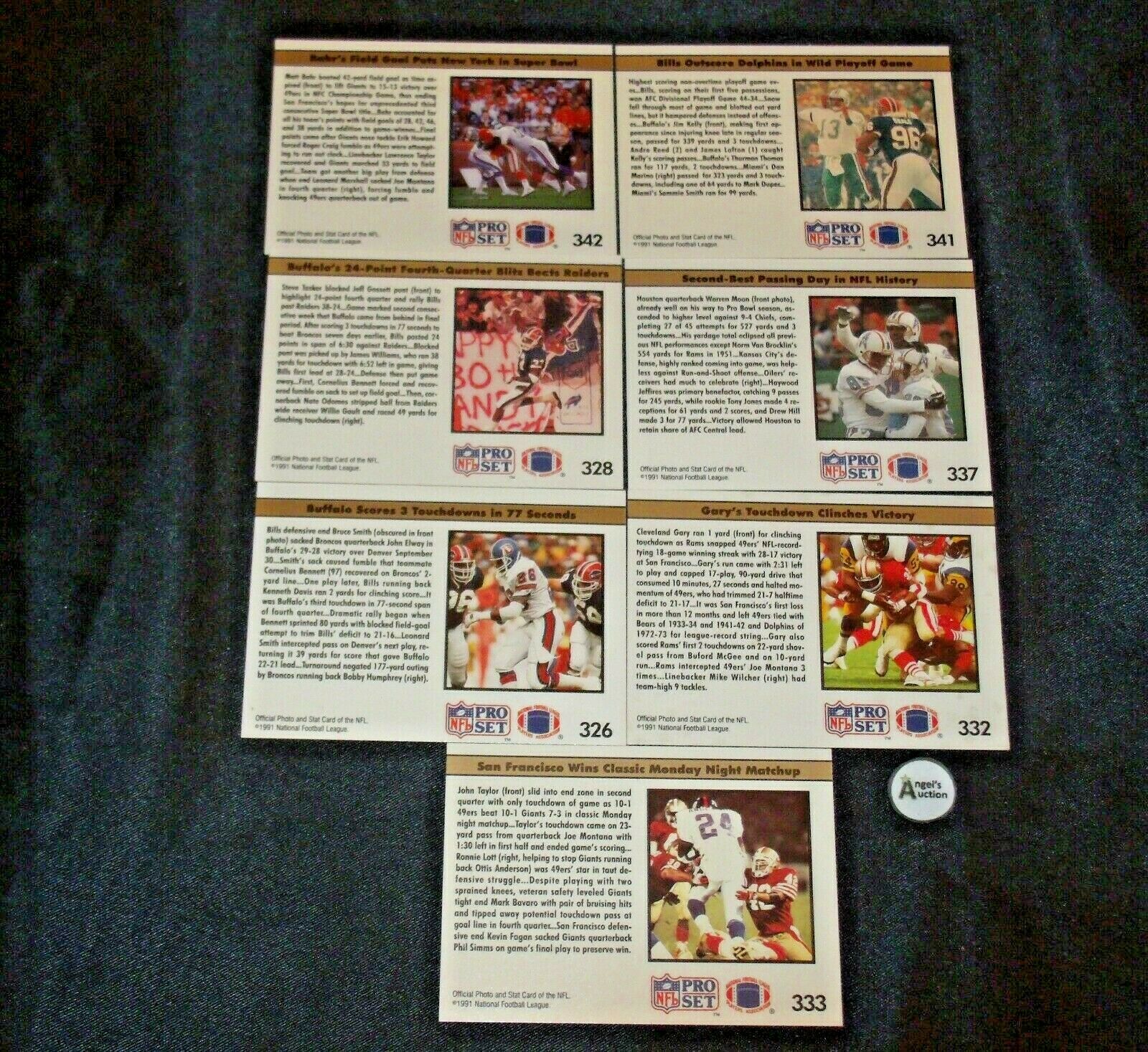 NFL Pro Set Replay Football Trading Cards AA-191807vv Vintage