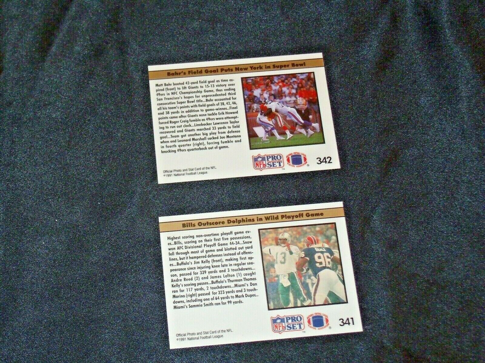 NFL Pro Set Replay Football Trading Cards AA-191807vv Vintage